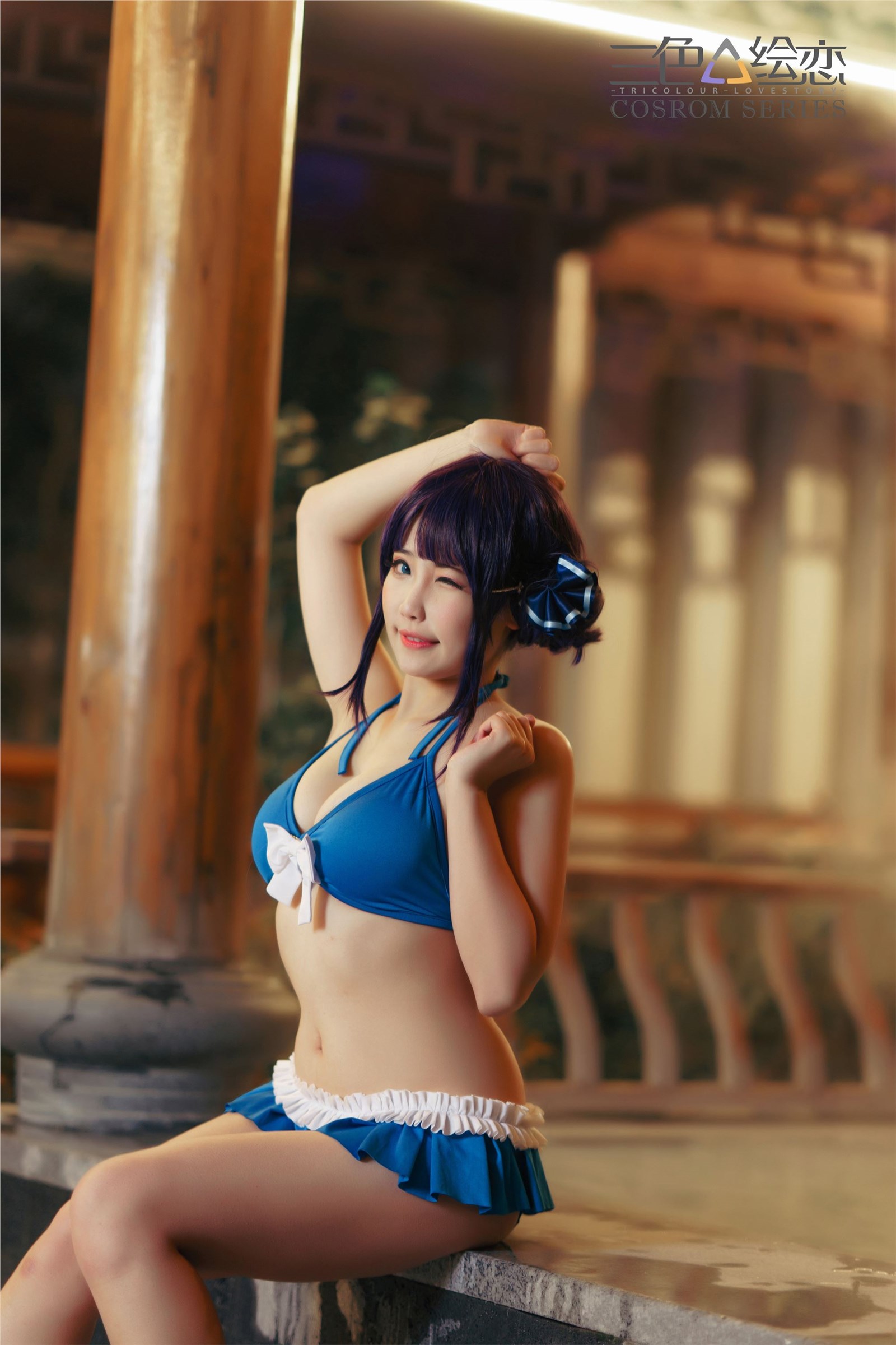QitaroYaotang - You You Tri Color △ Drawing Love in Winter Hot Springs cosplay Wen Zhi - VioletWen(5)